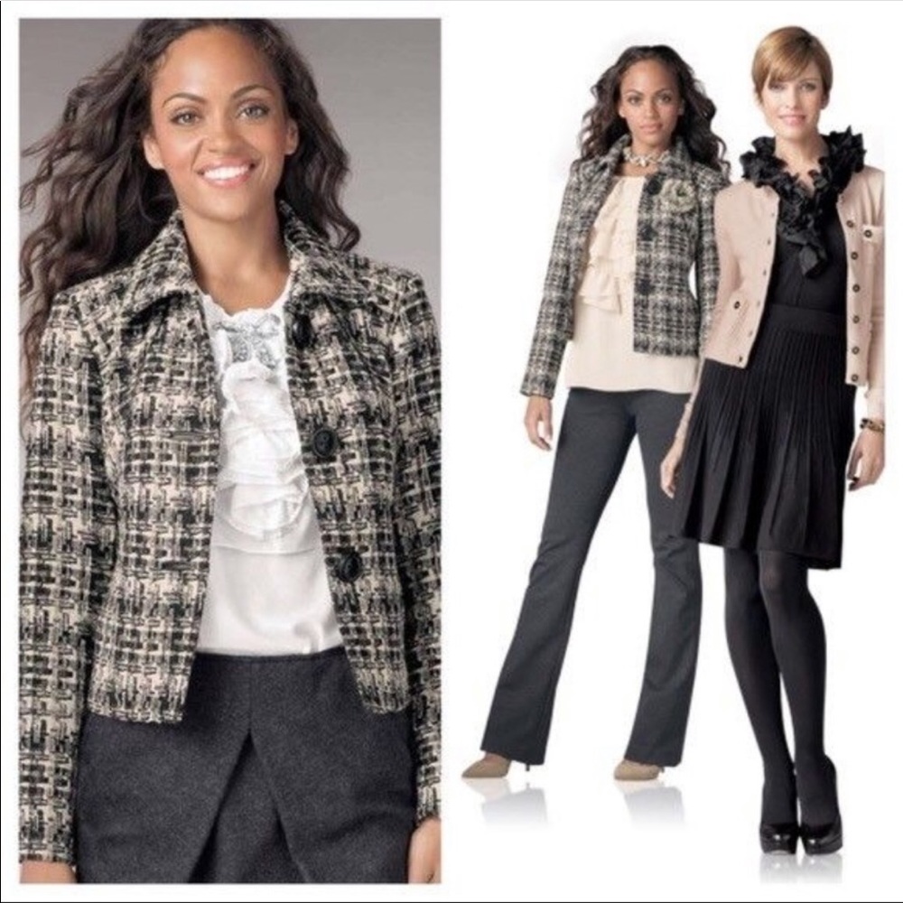 CaBi black and white jacket size xs
